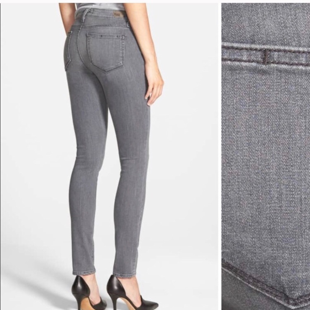Paige Verdugo ultra skinny gray jeans size 30.